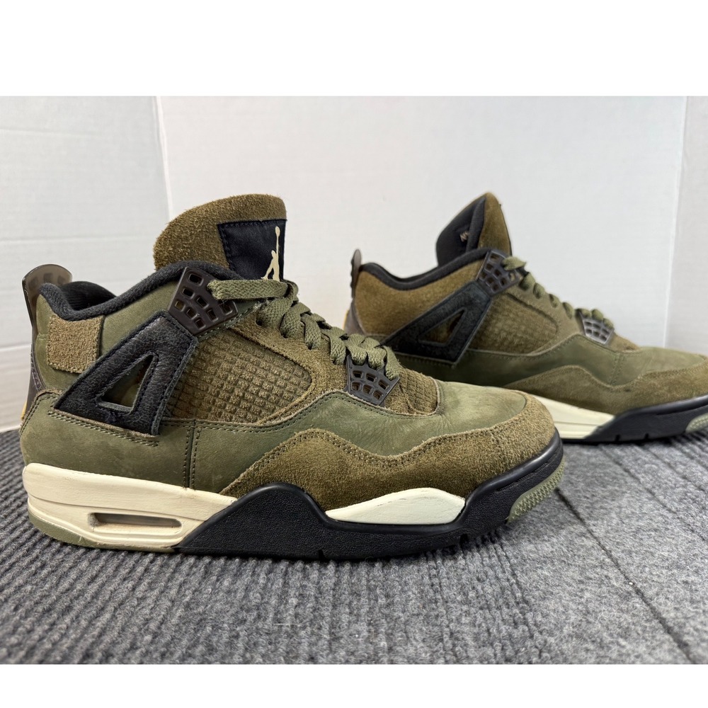 Nike Air Jordan 4 Retro SE Craft Olive Green Suede FB9927-200 Mens 8.5